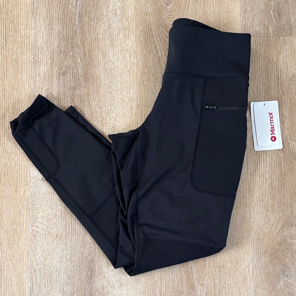 NWT Marmot Black High-Waist Performance Leggings